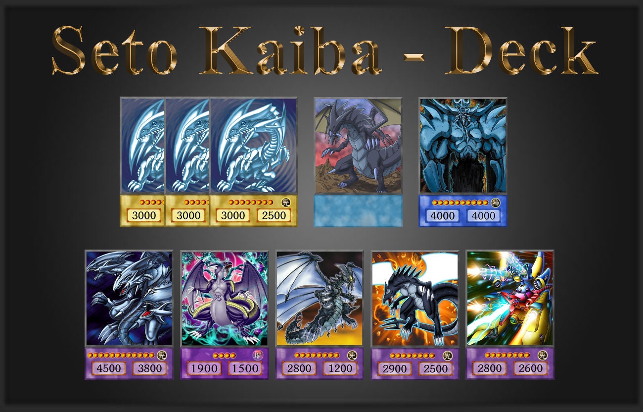 Yugioh Anime Deck Seto Kaiba Awakening of Dragons Deck Etsy UK