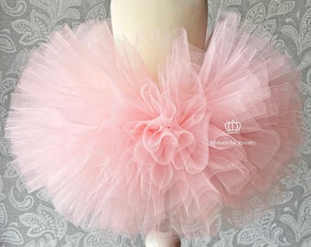 Baby Kids Toddler Children's Puffball Tutu Skirt Cake Smash Blush Baby Pink Flowergirl Princess First Birthday Easter UK Seller