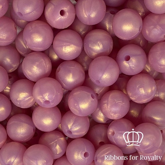 20 Pcs 12mm Round Food Grade Quality BPA Free Dishwasher Freezer Steriliser  Safe Silicone Beads *UK* Multi Buy Discount Metallic Dark Pink