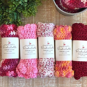 Handmade Crochet Cotton Dishcloth Set: Scalloped Edge, Reusable