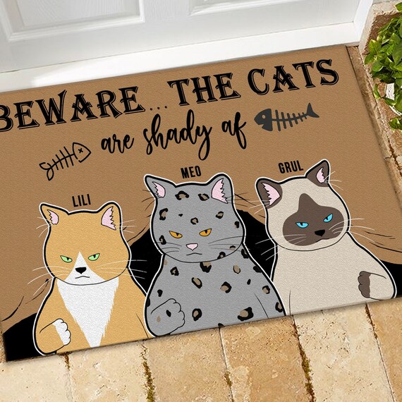 Personalized cat cheap mat