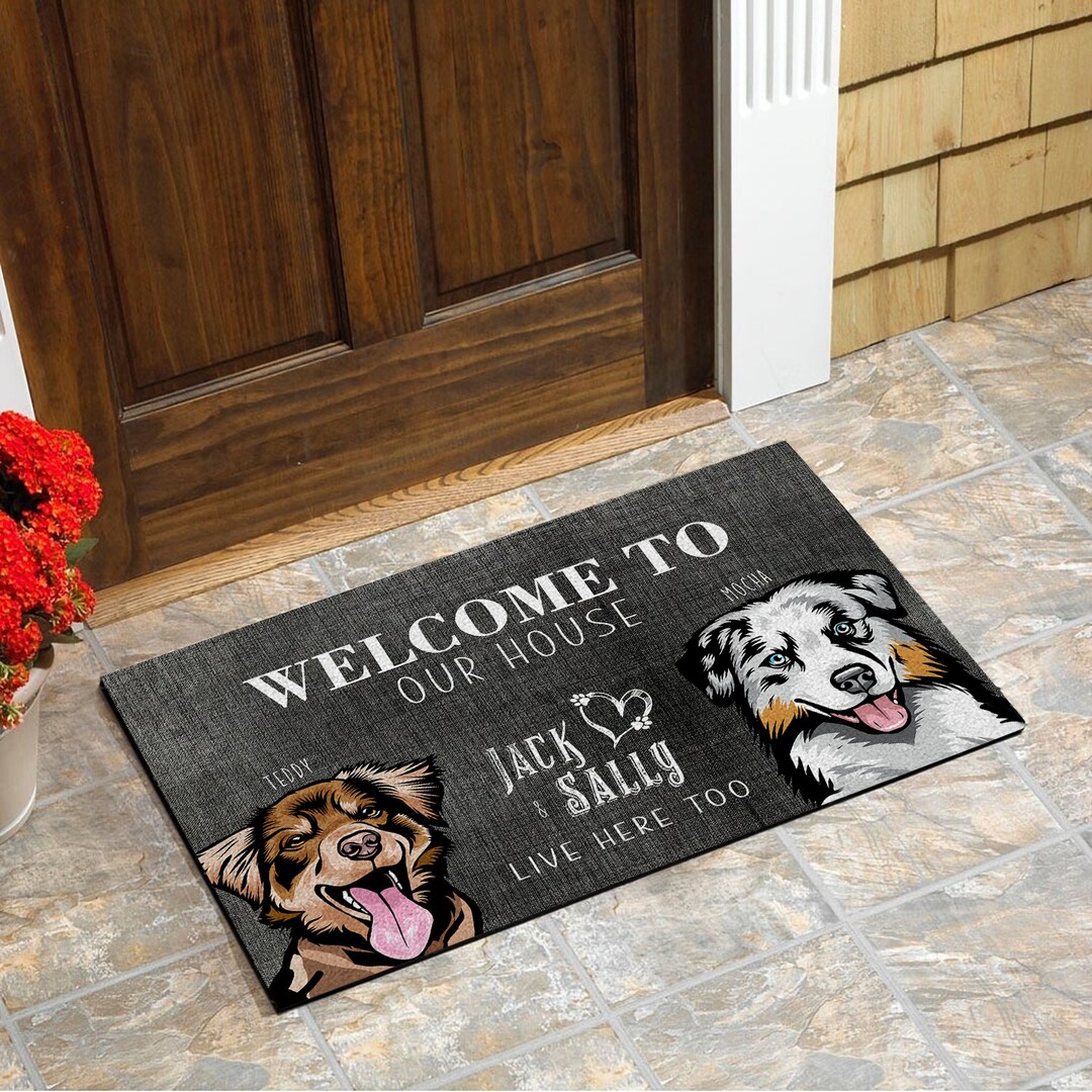 Personalized Dog Doormat Housewarming Gift Custom Cat Etsy