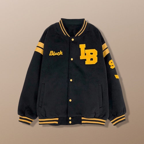 Fleece 3D Bone Letter Patchwork Streetwear Varsity Baseball - Etsy