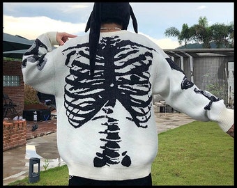 skeleton knit sweater