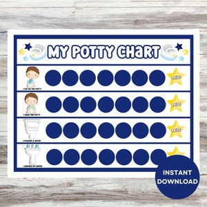 Printable Potty Training Chart, Potty Training Chart Boys, Potty Training Sticker Chart, Potty Training Reward Chart, Toddler Chart