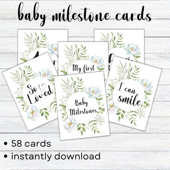 Baby Milestone Cards Printable Milestone Cards Digital First | Etsy