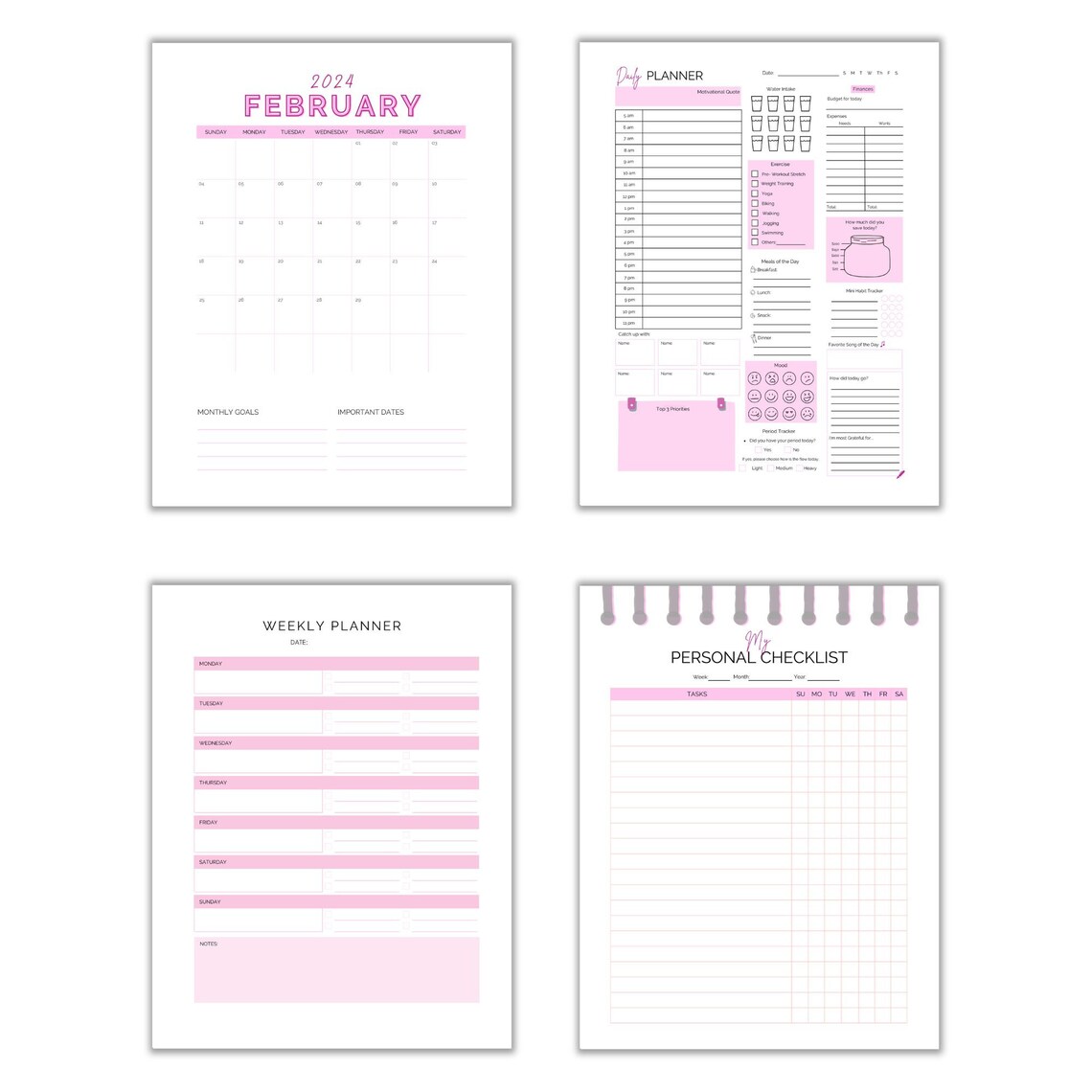 Printable Planner 2024 Planner 2024 Printable Planner Printable Pages