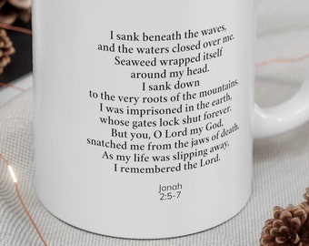 Jonah's Beautiful Poem // Christian Mug // Ceramic Mug 11oz