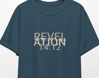 Revelation 14:12 RETAIL FIT Tshirt // Bible Verse Tee // Christian Tee // Unisex Triblend Tee
