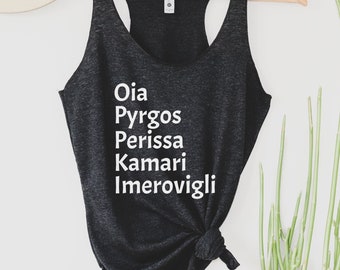 Santorini Spots Tank Top // Greece Tank Top