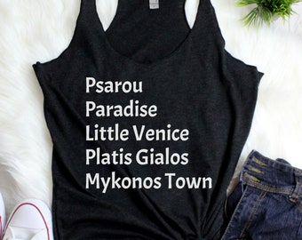 Mykonos Spots Tank Top // Greece Tank Top