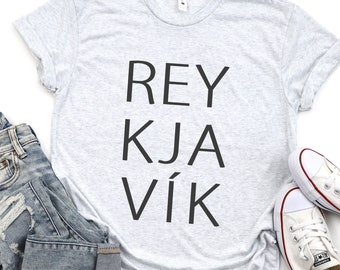 Reykjavik RETAIL FIT Tee // Vacation Tee // Travel Tee // Unisex Triblend Tee