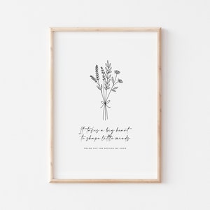 Early Childhood Educator Gift Teacher Appreciation Gift for Teacher Daycare Teacher Gift Idea Preschool Teacher Childhood Teacher Print Gift