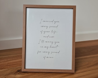 Miscarriage Print Loss of Baby Miscarriage Keepsake Infant Loss Miscarriage Memorial Stillbirth Baby Loss Miscarriage Quote Miscarriage Gift