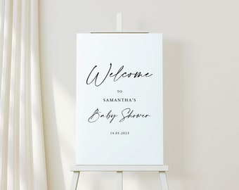 Baby Shower Welcome Sign | Printable | Black and White | Print | Wall Art - DIGITAL DOWNLOAD