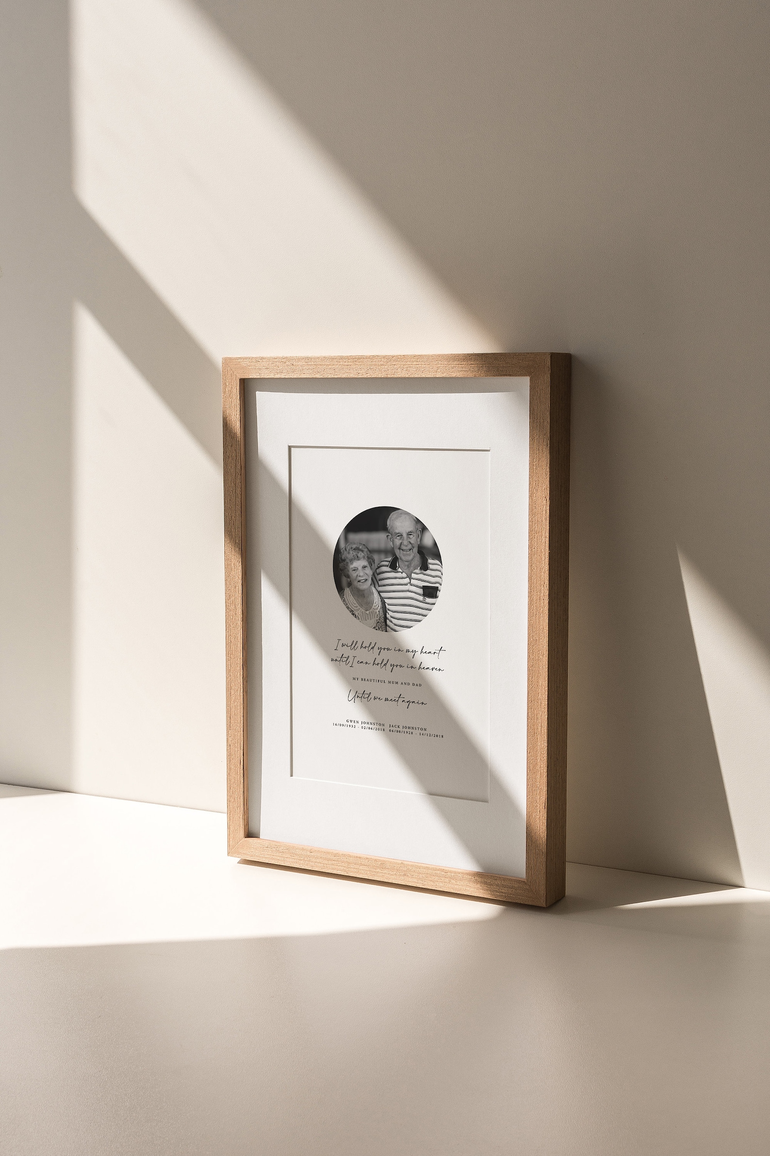 Parents in Loving Memory Print Sympathy Gift Remembering Mum and Dad ...