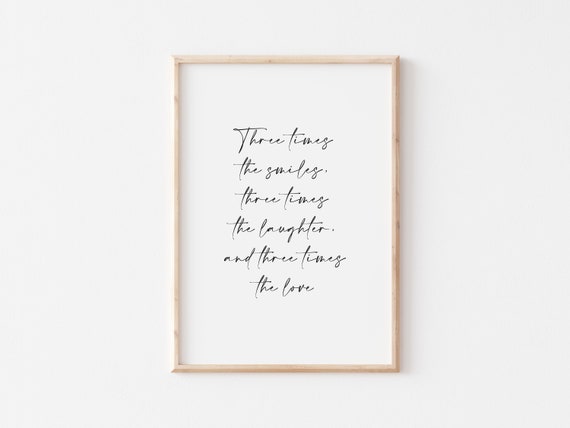 Triplets Print Triplet Nursery Decor Quote Wall Art - Etsy