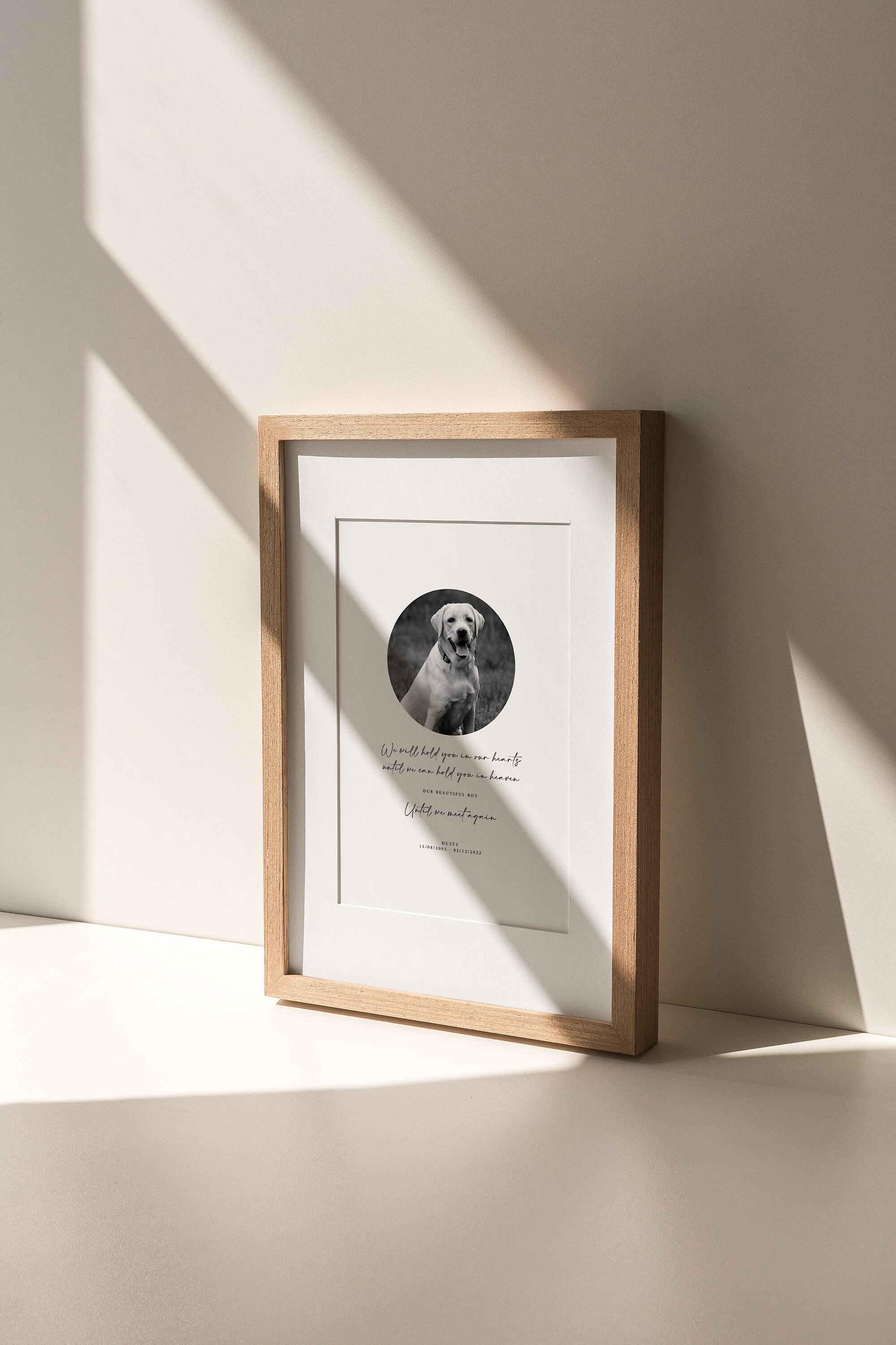 Pet Memorial Photo Print Custom Sympathy Gift Pet Loss Remembrance ...