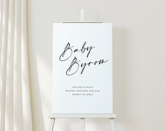 Baby Shower Welcome Sign Minimalist Baby Shower Sign Baby Welcome Sign Welcome Baby Shower Welcome to Baby Shower  Sign White Baby Shower