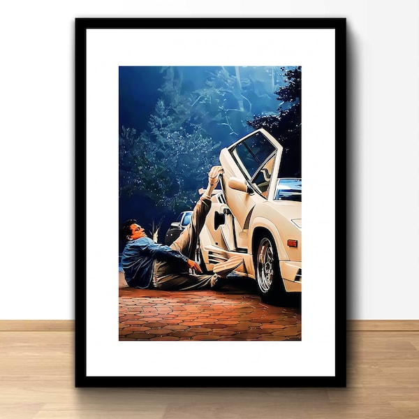 Wolf Of Wall Street Poster - Jordan Belfort Drunk Car Poster Print - Digitales Ölgemälde Poster - Filmplakat