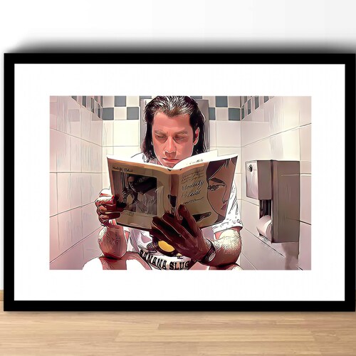Pulp Fiction Vincent Vega Toilet Scene Pulp Fiction Poster - Etsy