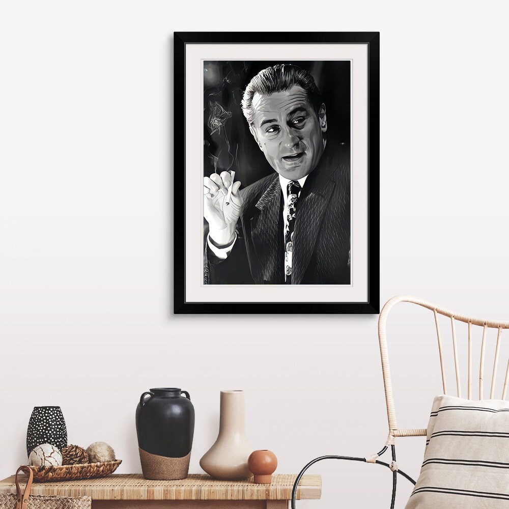 Goodfellas Poster Robert De Niro Smoking Poster Oil Painting Print