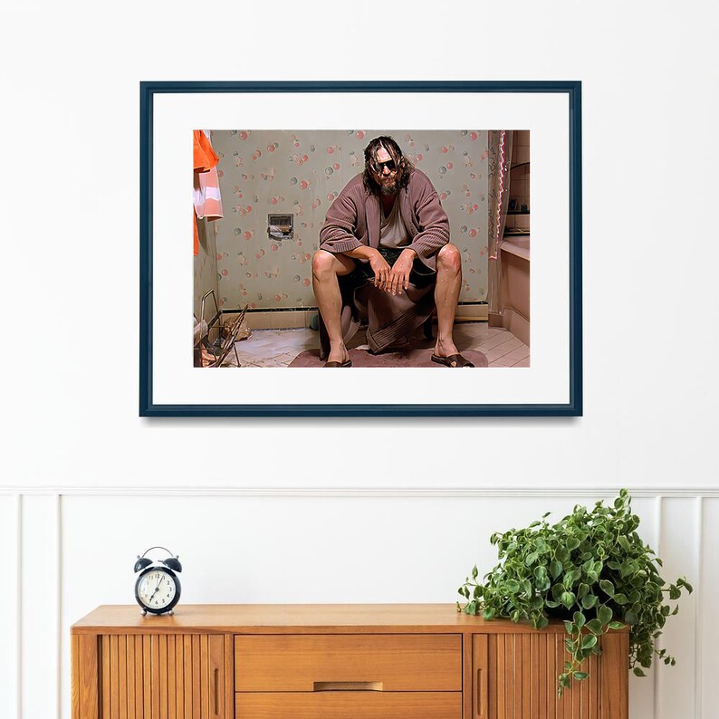 The Big Lebowski Poster Bathroom Scene Poster Digital Oil Etsy