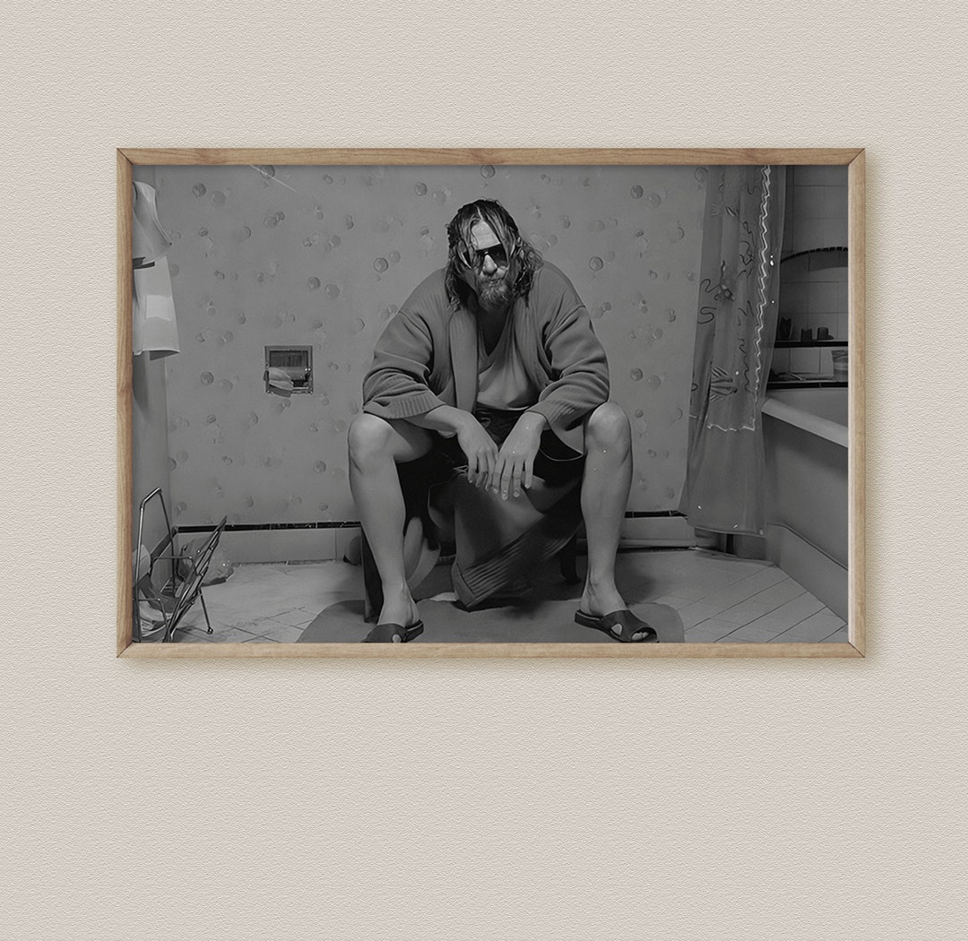 The Big Lebowski Poster Print Funny Bathroom Scene Poster Etsy
