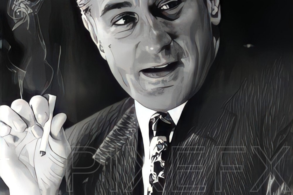 Goodfellas Poster Robert De Niro Smoking Poster Oil Painting Print