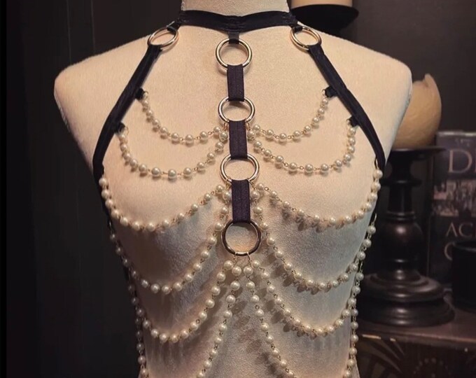 Couture Rosary Bead Rib Cage Harness SIZE O/S Etsy