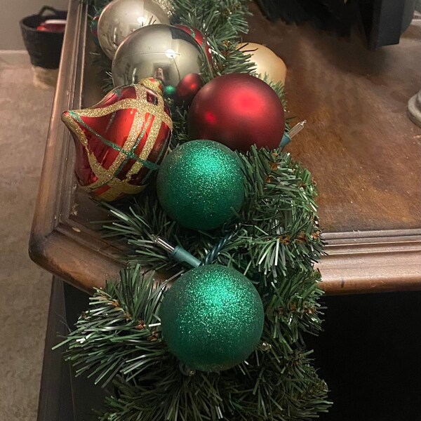 Pre Lit Christmas Garland Etsy