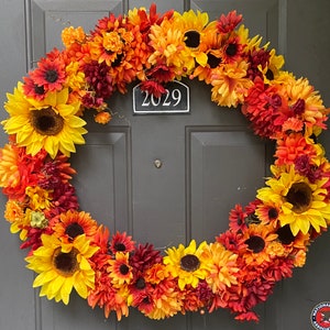24” Autumn Fall Harvest Farmhouse Wreath