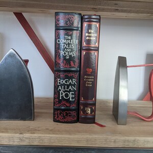 Pair of Metal Bookends, Decorative, Industrial Book Press - Etsy