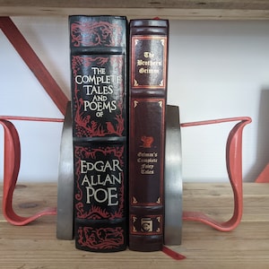 Pair of Metal Bookends, Decorative, Industrial Book Press - Etsy