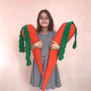 Stuffed Soft Carrots | Handmade Plushie Toys | Plush Carrot | Handmade Stuffed Carrot