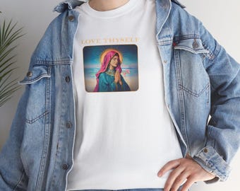 Magdalene Inspirational Tee – Love Thyself, Religious Cotton Top