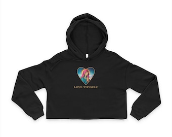 Magdalene Cropped Hoodie: Spiritual Beach Pullover - Love Thyself