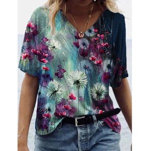 Flowers shirt elegant creative tshirt shirt cloth summer shirts