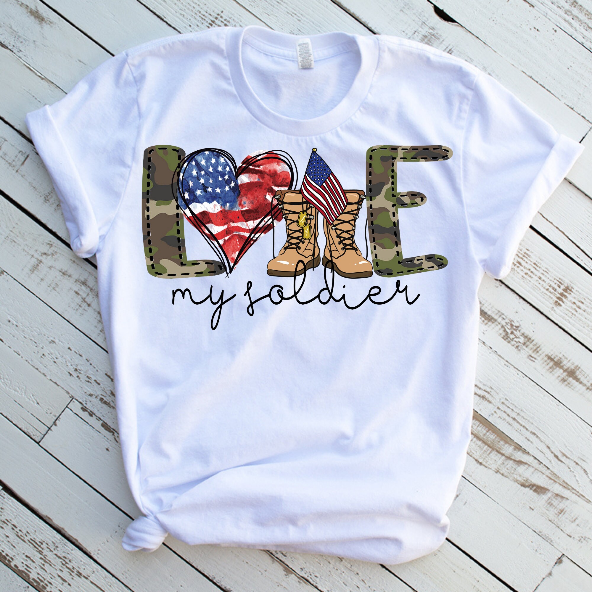 Love My Soldier Shirt Military Pride 