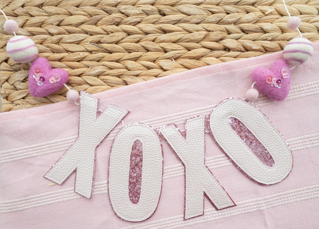 Red XOXO Felt Garland Banner - Valentine’s Day Decor For Wall, Party, Wedding 4 thumbnail image