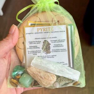 Prosperity Crystal Kit with Small Wood Crystal Grid