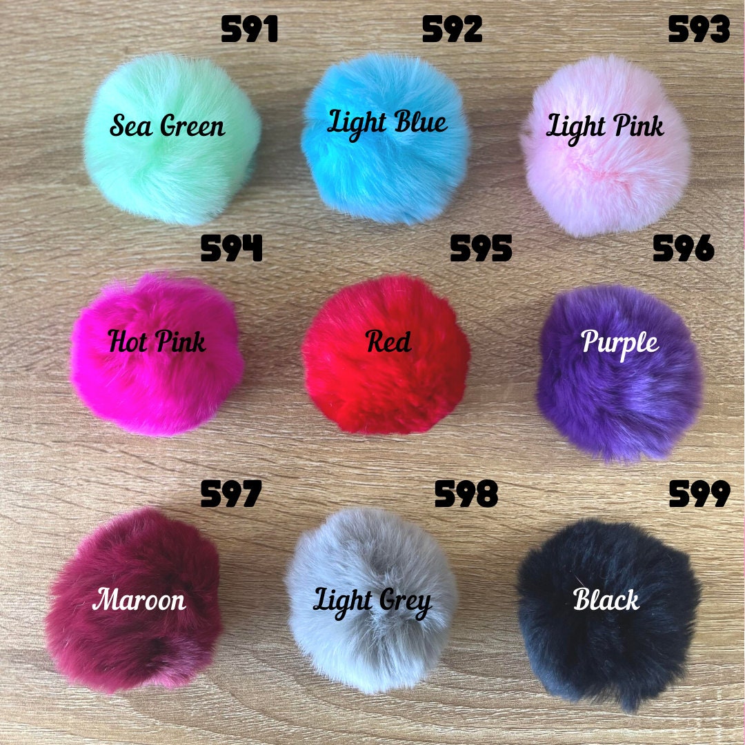 8 Pieces 6 Inch Large Fur Pom Pom Balls for Hats Craft Fur Puff Ball Fluffy  Hat Pompom Faux Fur Pompom Balls with Snap Button for Hat Shoes Scarves