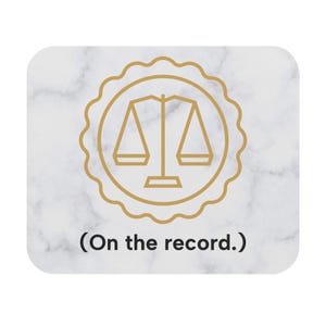 Legal Professional Mouse Pad - Perfect Gift for Court Reporters, Lawyers, and Judges, Rectangle Desk Mat, Attorney Office Decor, Law School