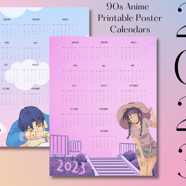 Anime Calendar 2023 Etsy