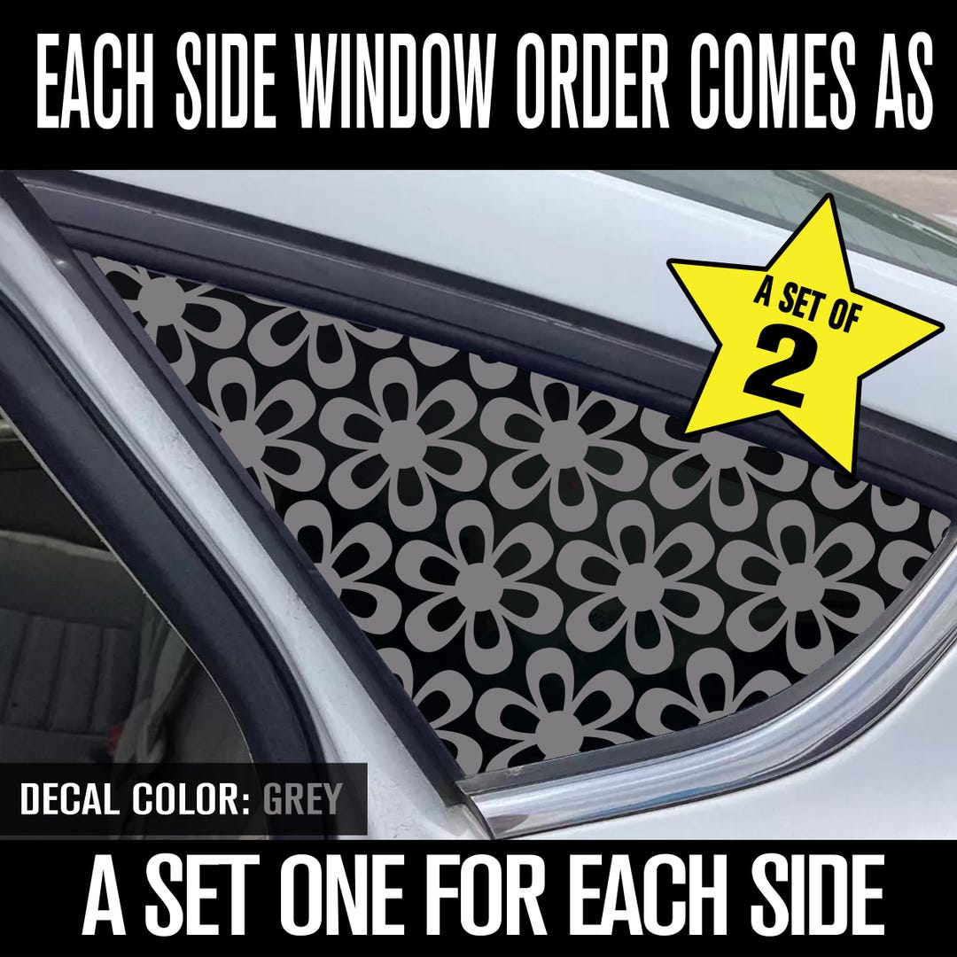 Car Window Decal: Floral Pattern - Farmhouse Decals - Etsy