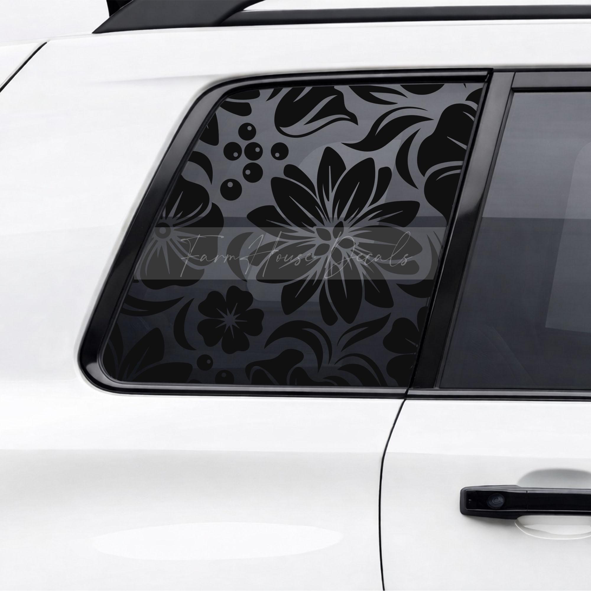 Tropical Floral Pattern - Car Window Decals - Etsy