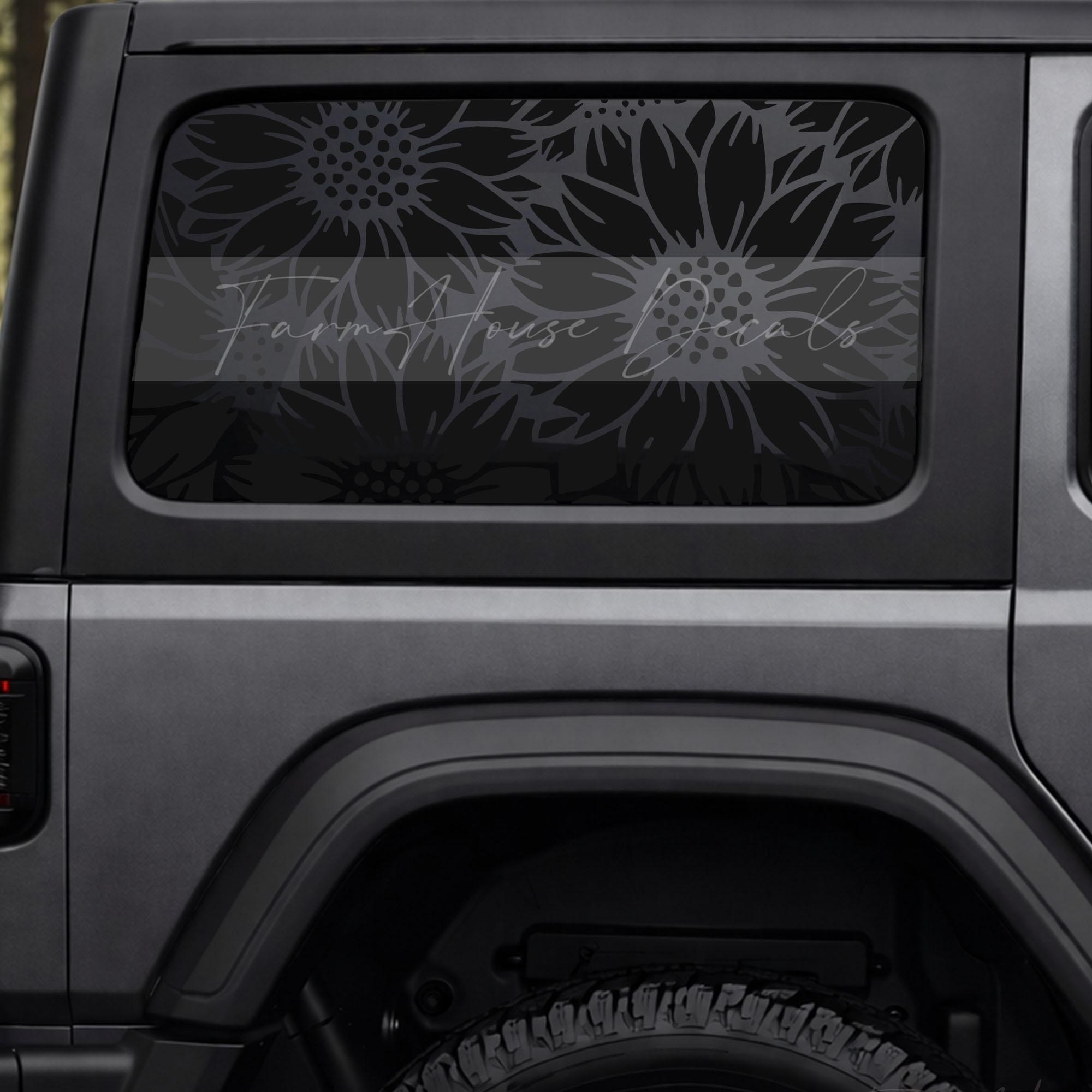 Bold Sunflower Pattern - Car Window Decals - Etsy