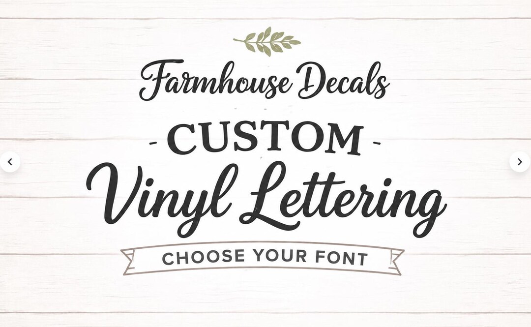 Farmhouse Hand Lettering Custom Vinyl Lettering – Personalized Farmhouse Decal - Etsy