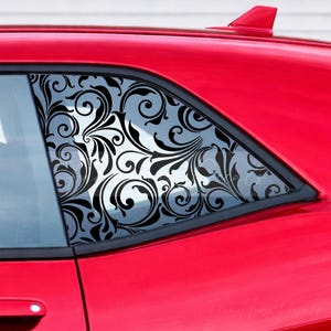 Floral Swirls Pattern - Car Window Decal
