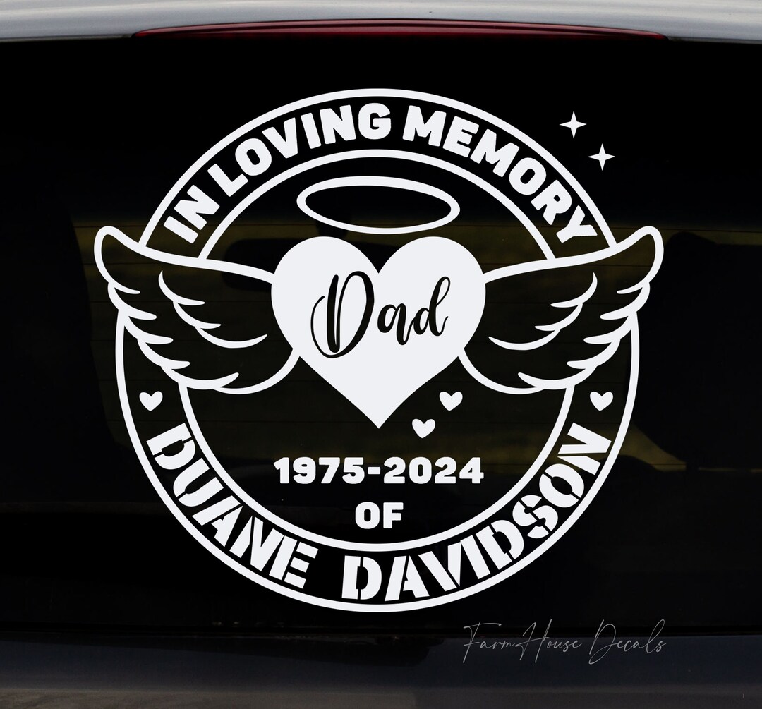 In Loving Memory Decal: Family Memorial Car Window Sticker - Etsy